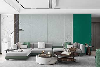 河源轻奢风格-客厅